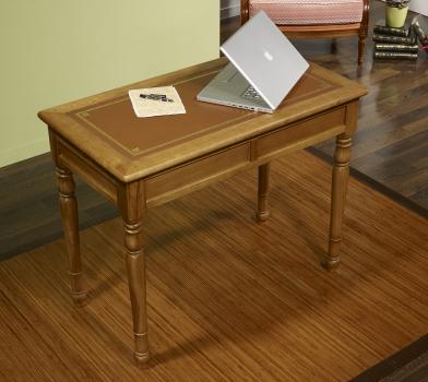 Mesa de trabajo 2 cajones de madera de roble estilo Louis Philippe Ancho 100