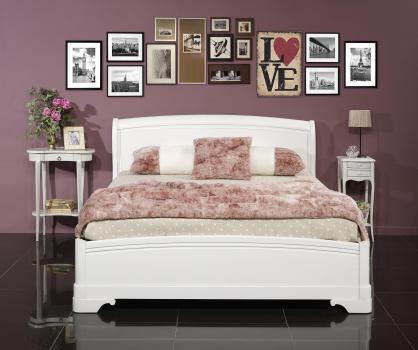 Léa Solid Cherrywood Louis Philippe style Bed