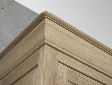 Biblioteca Eduardo de 2 cuerpos fabricada en madera de Roble macizo en estilo Louis Philippe con altura 242 cm