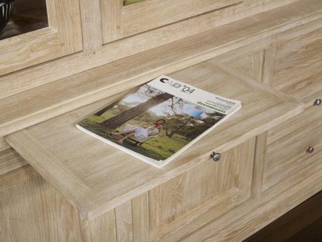 Biblioteca Eduardo de 2 cuerpos fabricada en madera de Roble macizo en estilo Louis Philippe con altura 242 cm