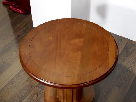Pedestal Anne-Sophie fabricado en madera maciza de cerezo estilo contemporáneo