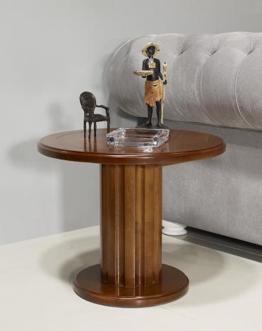 Pedestal Anne-Sophie fabricado en madera maciza de cerezo estilo contemporáneo