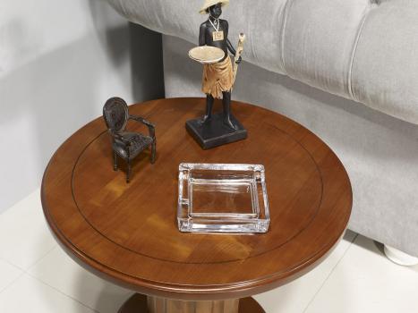 Pedestal Anne-Sophie fabricado en madera maciza de cerezo estilo contemporáneo