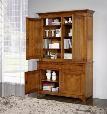 Armario cocina lozero de 2 cuerpos fabricado en madera de cerezo macizo estilo Directoire