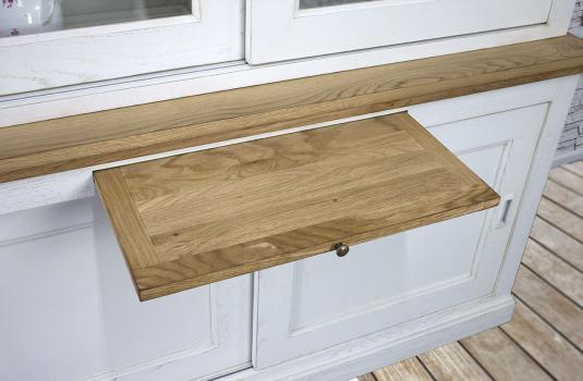Armario vitrina Habencio con 2 puertas fabricado en madera de roble macizo estilo Directoire Puertas correderas