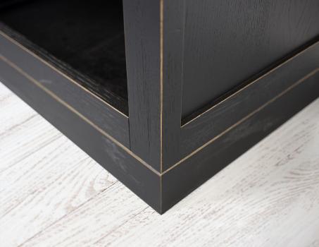 Estantería librería Lucas fabricada en madera de roble macizo estilo contemporáneo con 3 módulos