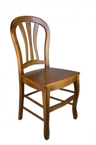 Silla Alice fabricada en madera de cerezo macizo en estilo Louis Philippe asiento de madera maciza