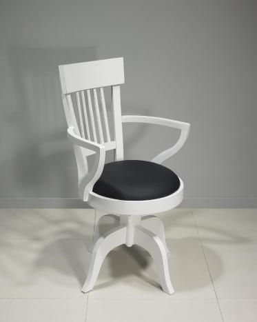 Silla de escritorio Léo fabricada en madera de haya maciza de estilo Louis Philippe