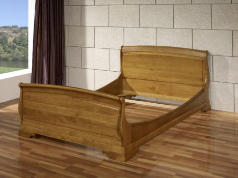 Cama Thomas fabricada en madera de roble macizo al estilo Louis Philippe 140x190