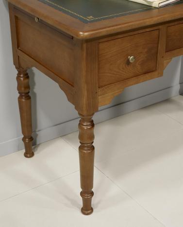 Escritorio Tomás  fabricado en madera de  roble macizo al estilo Louis Philippe