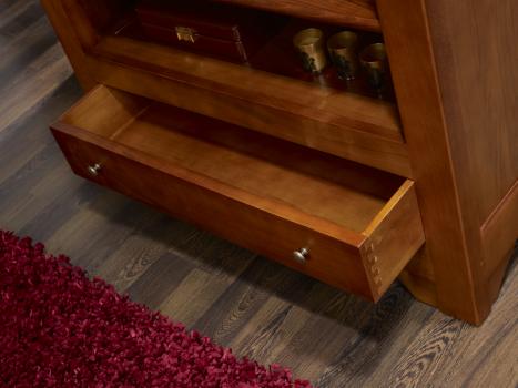 Estante librería Sandrine fabricada en madera de cerezo macizo al estilo Louis Philippe 