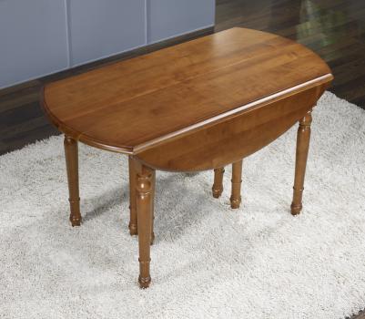 Mesa de comedor ovalada Clarisse, fabricada en madera de cerezo macizo al estilo Louis Philippe 