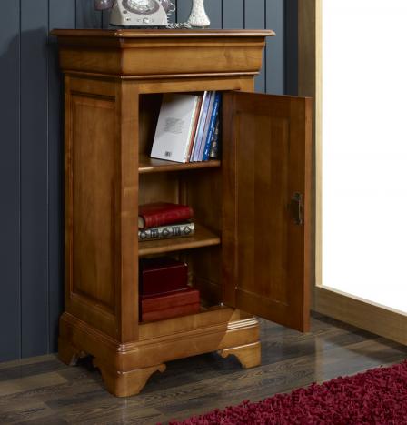 Mueble recibidor Andrea fabricado en madera de cerezo macizo en estilo Louis Philippe