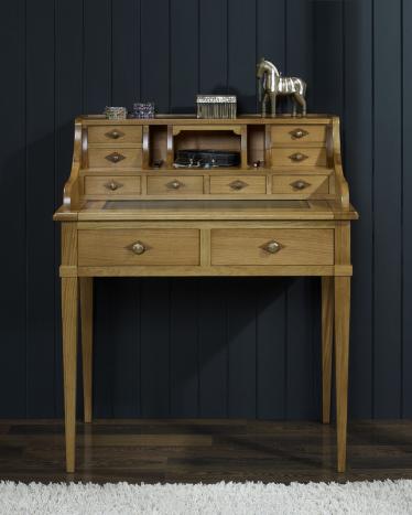 Secretaria estilo francés Juan Luis fabricada en madera de roble macizo estilo Directoire
