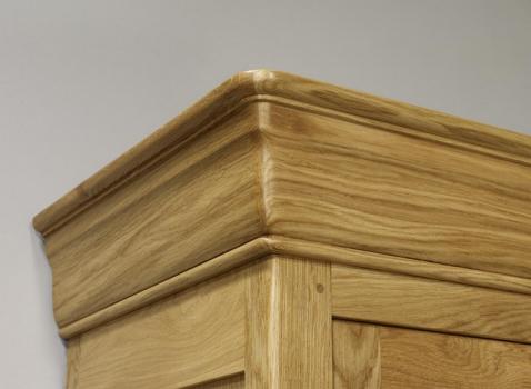 Biblioteca Luis de 2 puertas fabricado en madera de roble macizo en estilo Louis Philippe