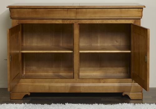 Aparador Salome de 2 puertas fabricado en madera de cerezo macizo al estilo Louis Philippe