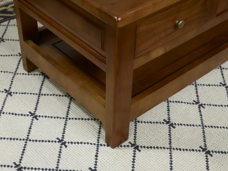 Mesa de centro Emilia fabricada en madera de cerezo macizo en estilo Rústico
