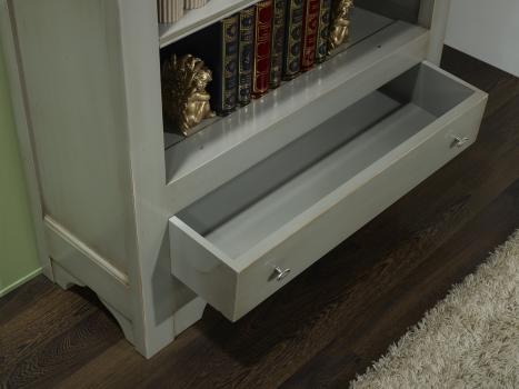 Estantería librería fabricada en madera maciza de cerezo en estilo Louis Philippe