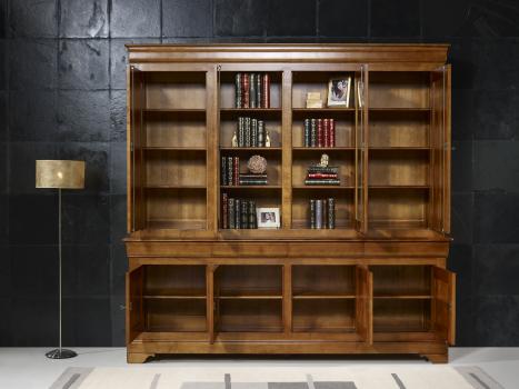 Salomé Solid Cherrywood Louis Philippe style Bookcase