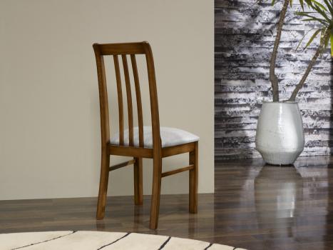 Silla Clemente fabricada en madera de roble macizo estilo contemporáneo