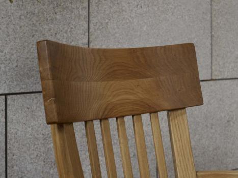 Sillón de oficina giratorio Hugo fabricado en madera de roble macizo al estilo Louis Philippe
