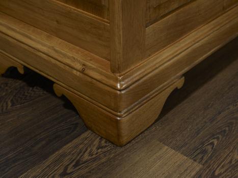 Léo Solid Oak Louis Philippe style Bench