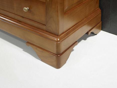 Cómoda Barbara de 11 cajones fabricada en madera de cerezo macizo estilo Louis Philippe 