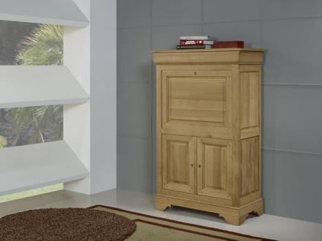 Secretaria estilo francés Jade fabricada en madera de roble macizo estilo Louis Philippe