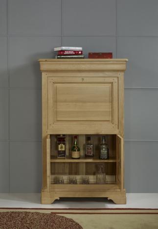 Secretaria estilo francés Jade fabricada en madera de roble macizo estilo Louis Philippe