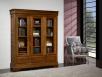 Biblioteca Tomas de 3 puertas y 3 cajones fabricada en madera de cerezo macizo al estilo Louis Philippe