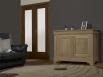 Aparador comedor 2 y puertas 2 cajones Laura hecho en roble macizo estilo Louis Philippe ancho 130cm Roble Cepillado Natural