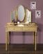 Mesa de Toilette o Tocador Valeria realizada en madera de roble macizo estilo Louis Philippe