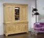 Armario aparador para loza Thibaud 2 cuerpos fabricado en madera de roble macizo de estilo Louis Philippe