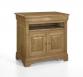 Muebles TV 2 puertas Jasmina fabricado en madera de roble macizo al estilo Louis Philippe con meseta giratoria