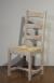 Silla Renaud fabricada en madera maciza de roble blanqueado estilo rústico acabado cepillado