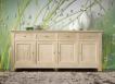 Aparador comedor de 4 puertas fabricado en madera de roble macizo estilo Rústico