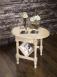 Mesa auxiliar Marc-Eric con persianas fabricada en madera de roble macizo en estilo Louis Philippe 