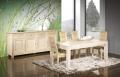 Mesa de comedor rectangular de línea Contemporánea fabricada en madera de roble macizo con 210x100 + 5 extensiones Largo total de 5 metros