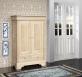 Armario de 2 puertas y 2 cajones fabricado en madera de roble macizo estilo Louis Philippe acabado roble cepillado