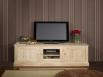 Mueble TV Damien fabricado en madera de Roble macizo estilo Directorio longitud 2,00 metros acabado cepillado blanqueado