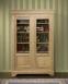 Armario vitrina Antoine  de 2 puertas fabricado en madera de roble macizo al estilo de Louis Philippe