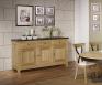 Aparador 3 puertas Yann fabricado en madera de roble macizo estilo Rústico 