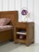 Mesa de noche de 1 cajón y 1 receso fabricada en madera de roble macizo colección naturaleza 