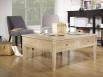 Mesa de centro cuadrada fabricada en madera de Roble macizo estilo Directoire 