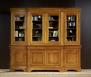 Biblioteca Anne Laure  de 2 cuerpos y 4 puertas fabricada en madera de cerezo macizo al estilo Louis Philippe 