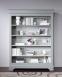 Estantería Librería Emma fabricada en madera maciza de Cerezo al estilo Louis Philippe acabado Pátina Gris