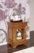 Armario vitrina  de 1 puerta y 1 cajón fabricada en madera maciza de cerezo al estilo Louis Philippe