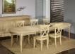 Mesa de comedor ovalada Talita fabricada en madera de Roble Macizo al estilo Louis Philippe 170x110 + 5 extensiones de 40 cm
