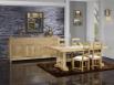 Mesa de comedor rectangular 220x100 Monasterio fabricada en madera de roble sólido + 2 extensiones de 40cm