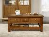 Mesa de centro Rodolfo fabricada en madera de roble macizo estilo Louis Philippe